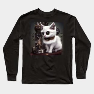 Little steampunk cat Long Sleeve T-Shirt